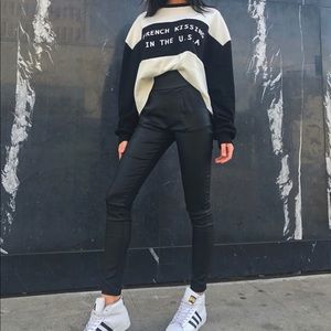 Tiger Mist black leather pants